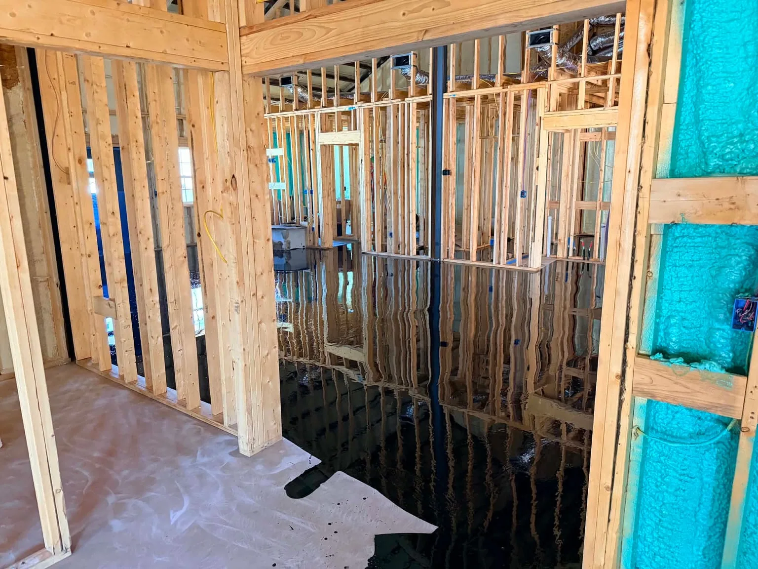  MVB in black to start the Elite Epoxy Luxury Resin System inside the framed home.