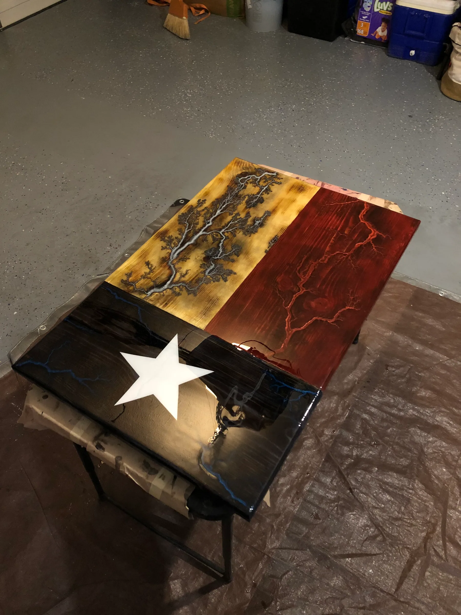 Custom Flag Lichtenberg burned