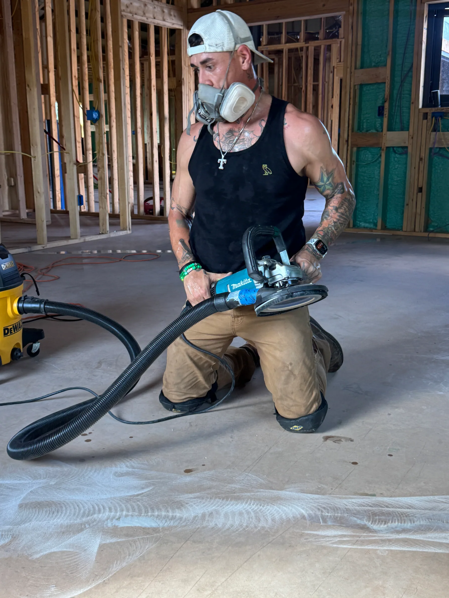 Grinding filled cracks